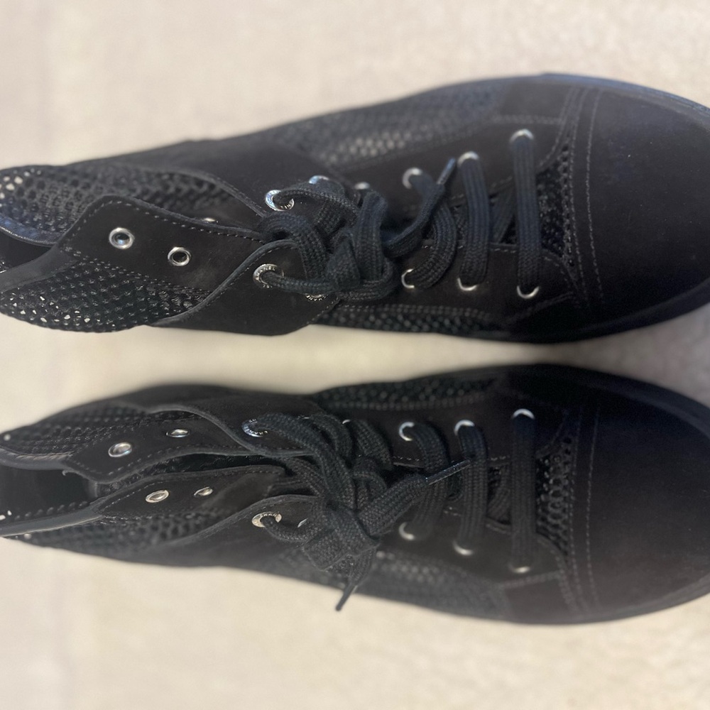 CHANEL Black High-Top Sneakers